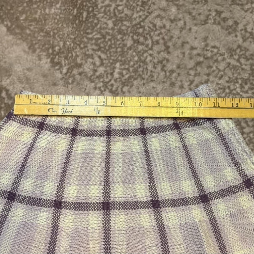 whimsy coquette bratz cottage fairy vintage cotton plaid y2k purple mini skirt - Picture 8 of 9